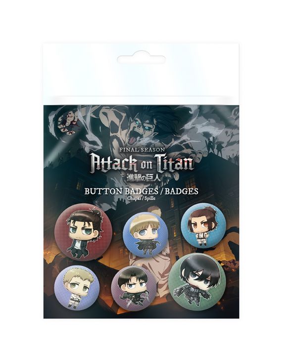ATTACK ON TITAN - Pack Pins - Chibi characters
