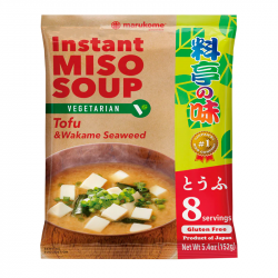 Imagén: Sopa de Miso Vegetal de Tofu y Wakame sin Gluten InstantÃ¡neo 8 raciones (MARUKOME) 152g