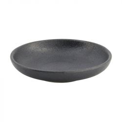 Plato redondo para salsa "Yuzu negro" 10 cm.