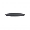 Plato oval porcelana "Yuzu negro" (30x9,5cm) front view