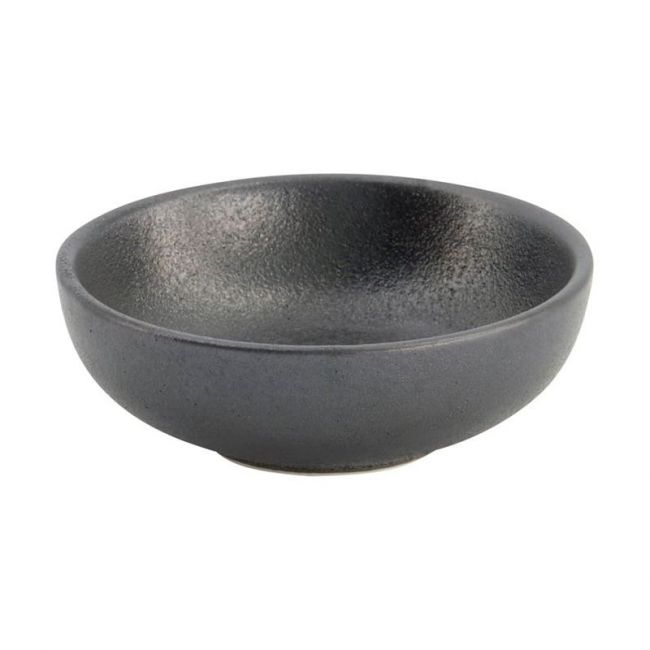 Plato redondo para salsa 7,5cm "Yuzu negro"