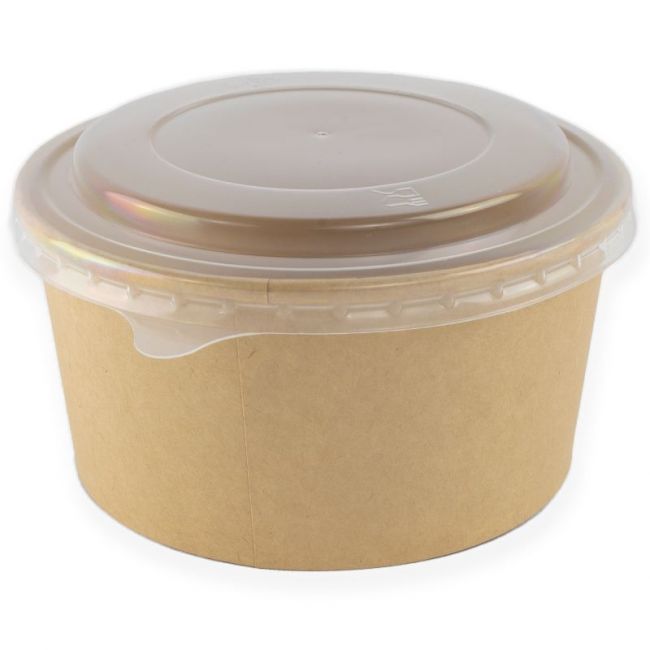 Envases con Tapa Kraft 1000ml 50uds