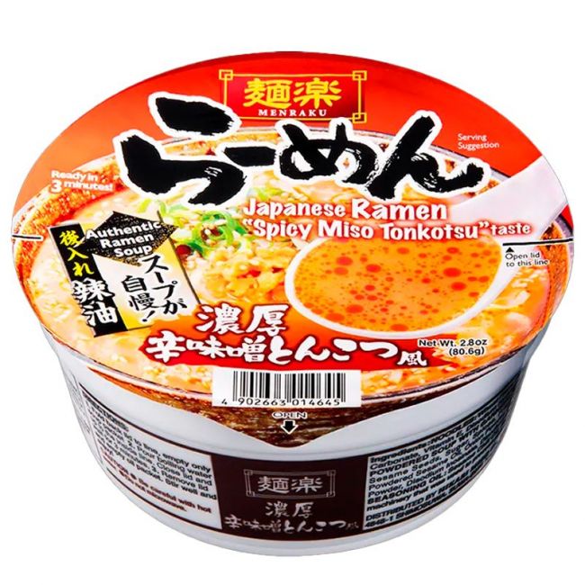 Ramen cup miso menraku tonkotsu picante (HIKARI) 76.7g