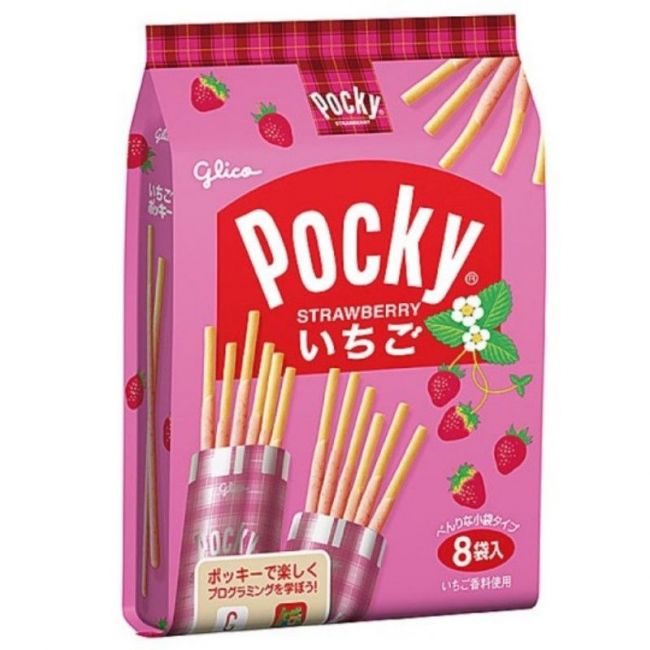 Palitos chocolate fresa 8packs (POCKY) 93.6g