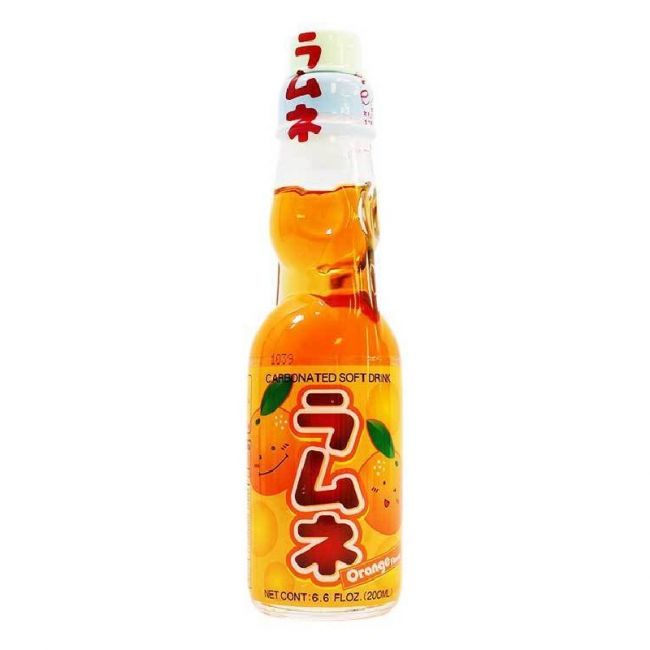 Bebida Ramune Gaseosa Naranja. 200 ml