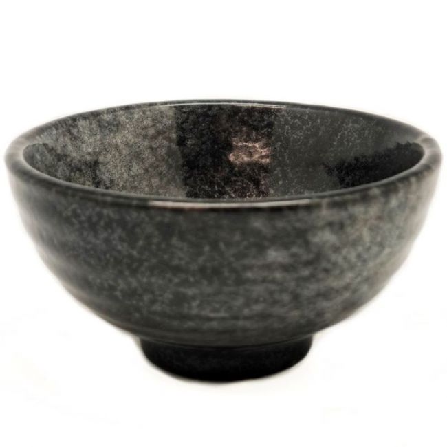 CUENCO 10x5,5CM PORC. "negro-gris". (720086)