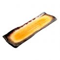 Plato Rectangular de Porcelana 32x11cm - Yaketa ocre
