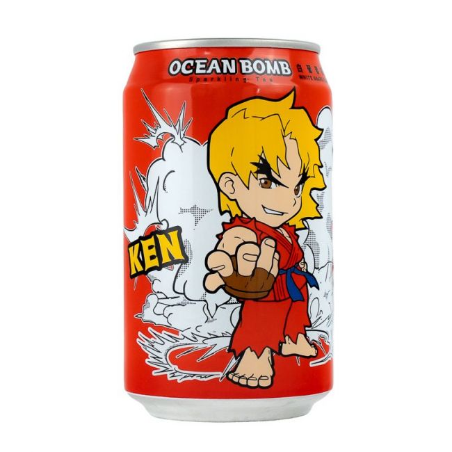 Bebida con gas té rojo y uva blanca (OCEAN BOMB) 330ml