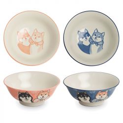 Cuenco "Shiba rosa/azul"...