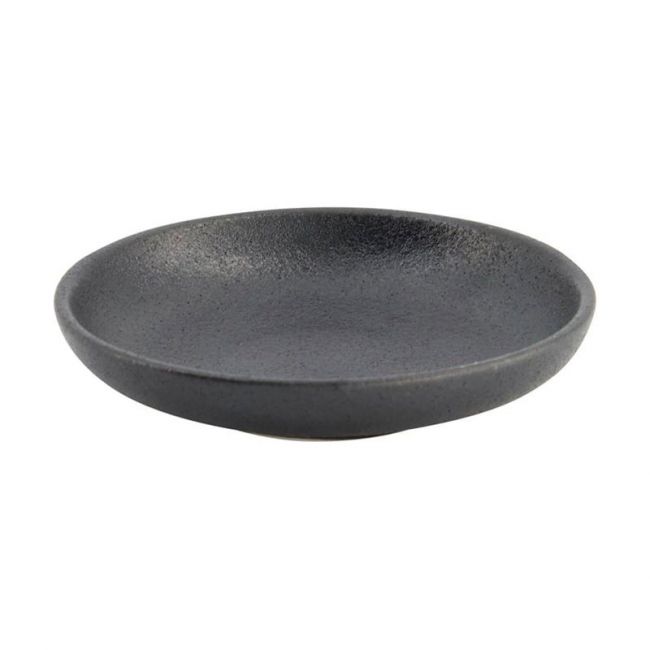 Plato redondo para salsa "Yuzu negro" (10cm)