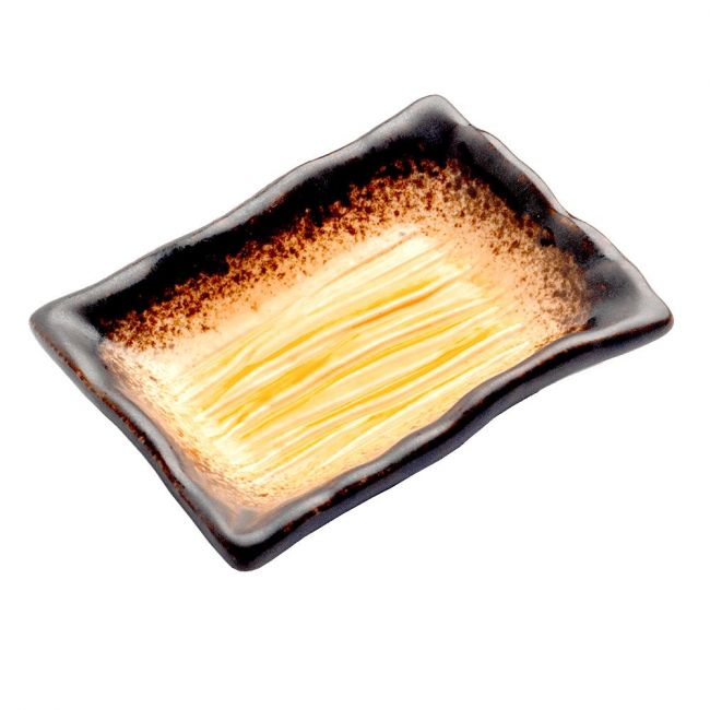 Plato para salsa "Yaketa ocre" 9x7cm