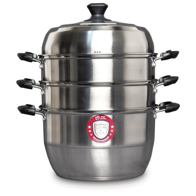 Olla de vapor de Acero Inoxidable de 32cm