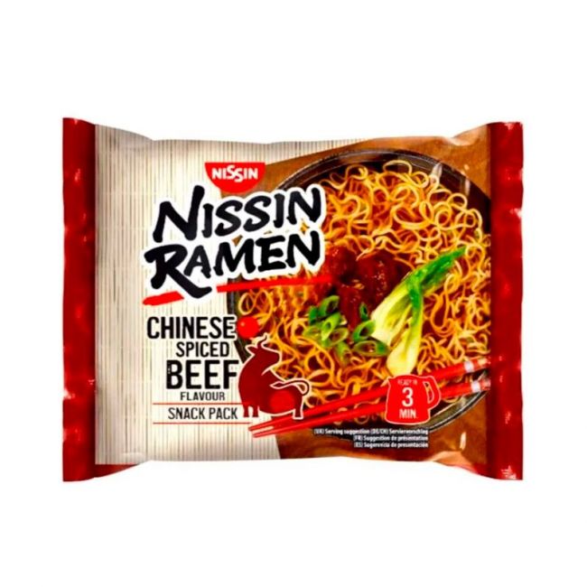 Tallarines ramen chino especiados sabor ternera (NISSIN) 66,8g