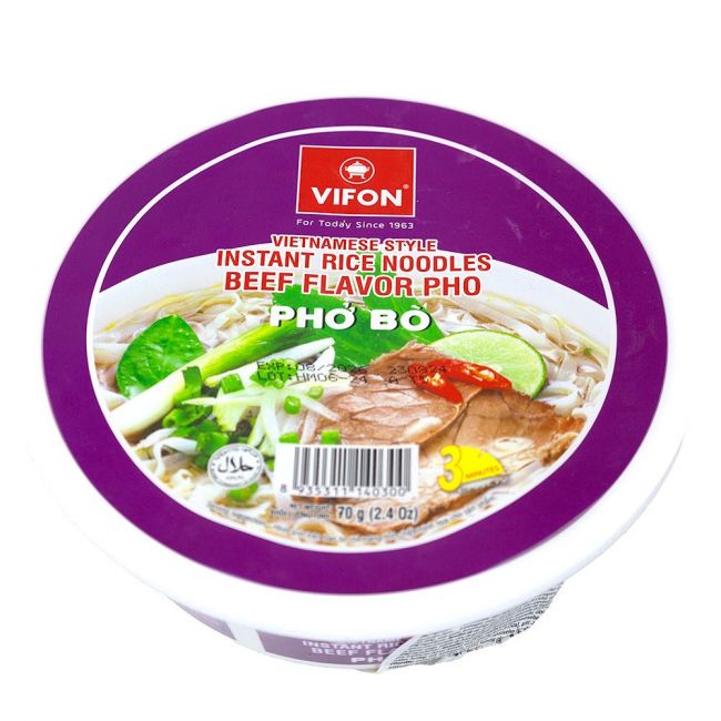 Tallarines instantáneos de arroz sabor ternera estilo vietnamita (VIFON) 70g