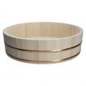 Hangiri de ciprés para sushi 52x14cm -Aro de Cobre-