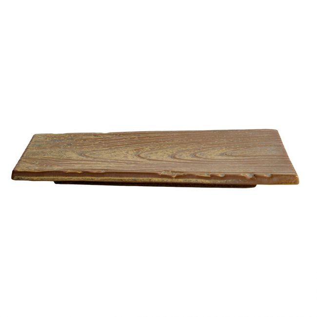 Plato rectangular de porcelana 28x14cm "Wood Look"