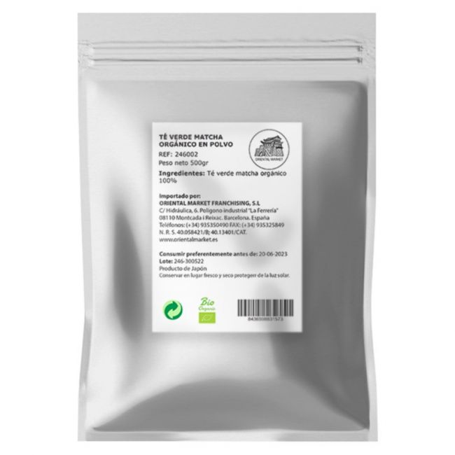 Té Verde Matcha Orgánico en Polvo para repostería (Oriental Market) 500g