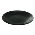 Plato Redondo 17,5x3cm Porcelana "Negro-Gris"