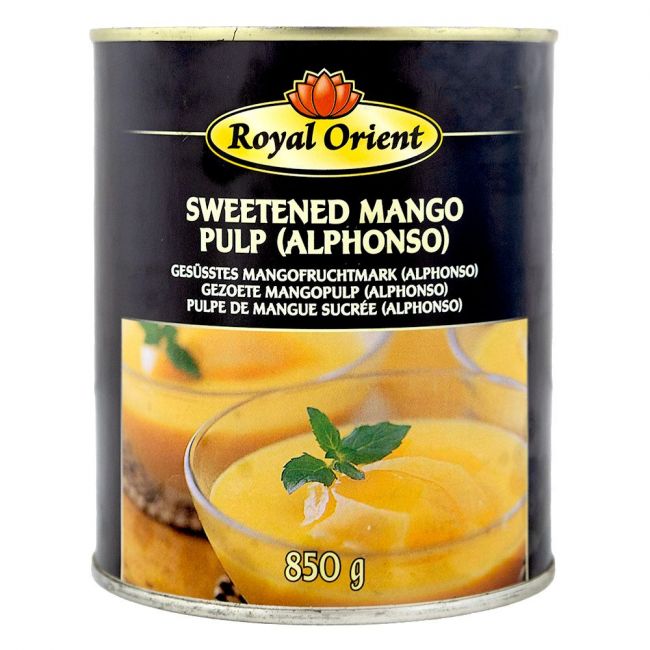 Pulpa de mango azucarado (ROYAL ORIENT). 850 g