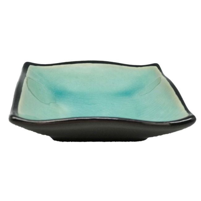 Plato para soja 9cm "Glassy azul" .