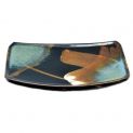Plato Rectangular 18,5x12cm.Modelo:  "Negro-marron".