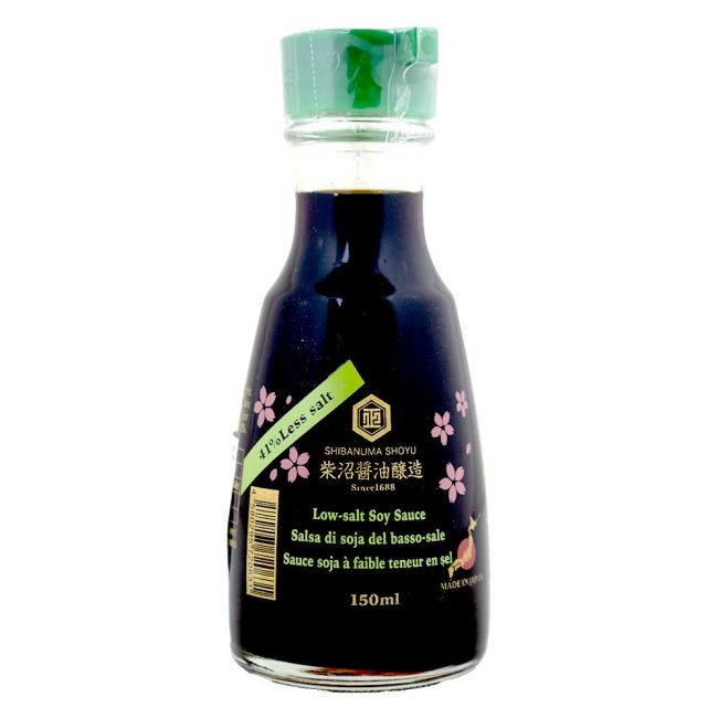 Salsa de soja shoyu koikuchi menos sal (SHIBANUMA) 150ml