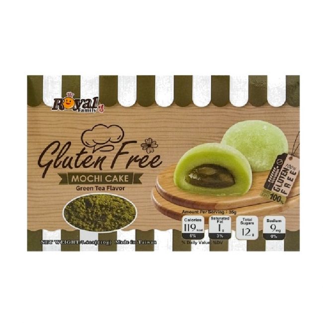 Mochi de té verde sin gluten (ROYAL FAMILY). 210 g
