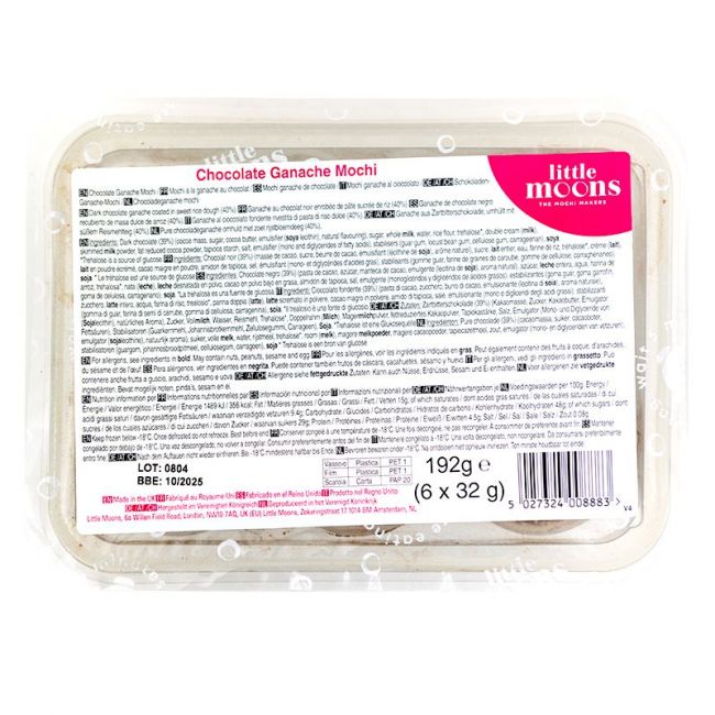 Mochi Helado de Chocolate Ganache 6pcs (LITTLE MOONS) 192g