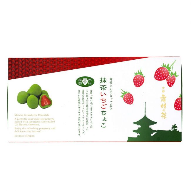 Trufas de chocolate blanco con matcha y fresa (MAIKONOCHA HONPO) 120g (5x24g)