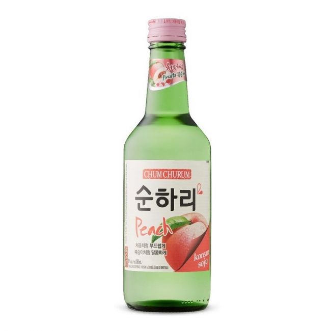 Soju con un toque de melocoton 360ml Corea (Alc.12%)