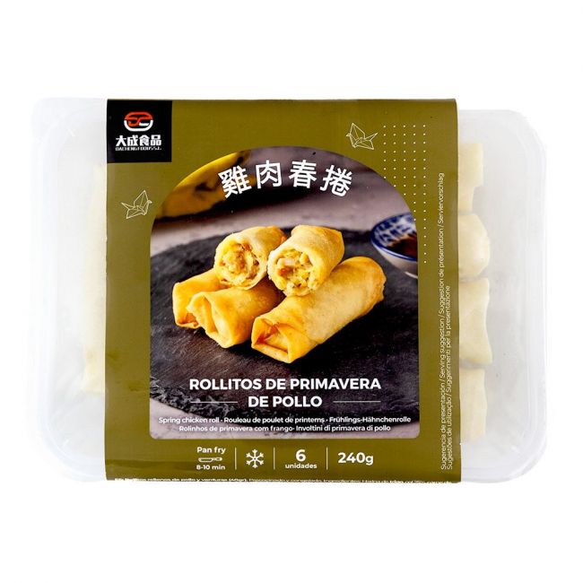 Rollitos primavera de pollo 6pcs (FU LONG) 240g