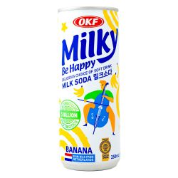 Bebida gaseosa láctea sabor plátano (OKF) 250ml Bebida gaseosa láctea sabor...