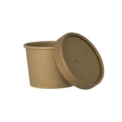 Tarrina y tapa Sopa - Kraft 350ml (9x8.6cm) 50uds Tarrina y tapa Sopa - Kraft...