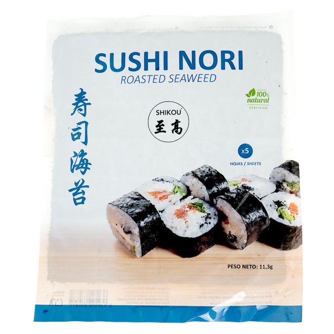 Alga nori sushi 5 hojas (SHIKOU) 11.3g