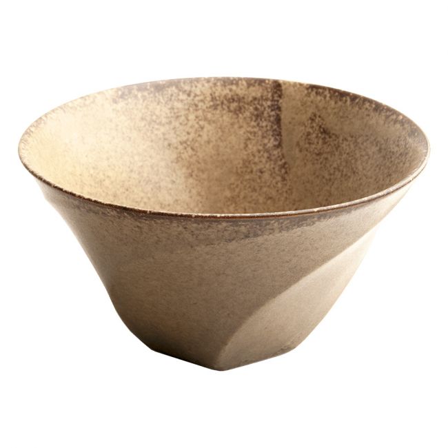 Cuenco Alto 16x9cm Porcelana Modelo: "Brown wave"