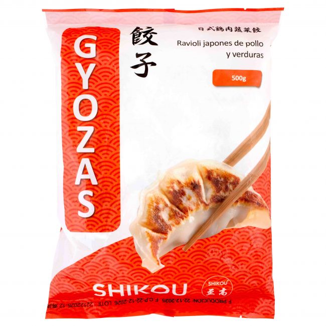 Gyozas de pollo y verdura 25pcs (SHIKOU) 500g