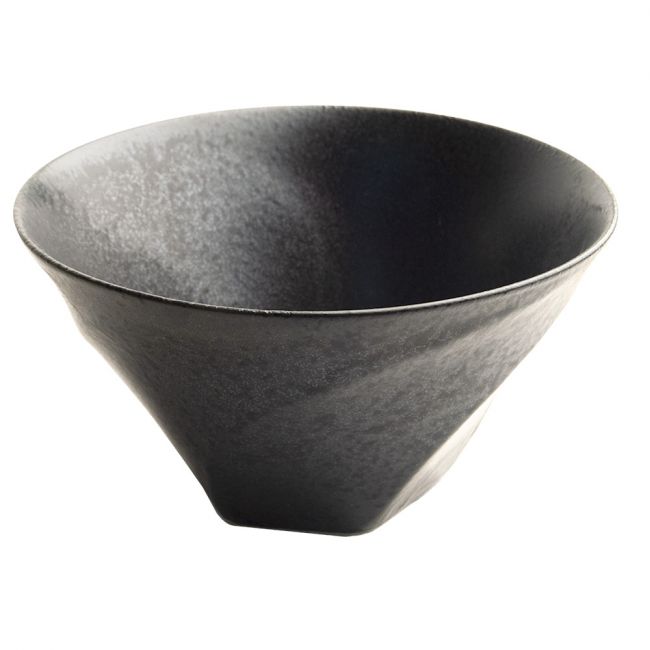 Cuenco alto de porcelana Modelo: "Black wave" 16x9cm