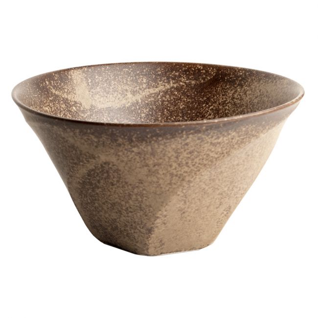 Cuenco Alto 19x10,5cm Porcelana Modelo: "Brown wave"