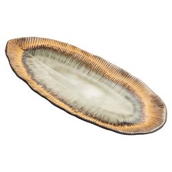 Plato Rectangular 33x13,5cm. Porcelana "Leaf"