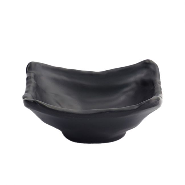 Plato melamina para salsa 9cm - Negro mate