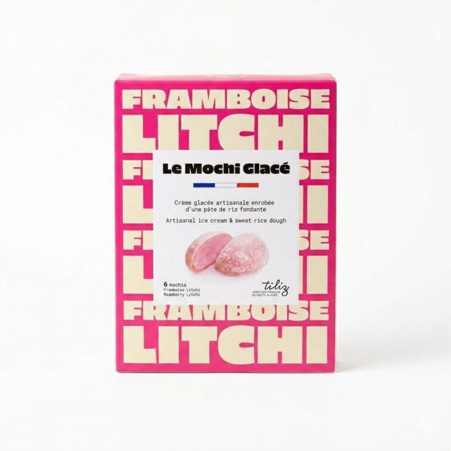 Mochi helado de frambuesa y lychee (TILIZ) 210g