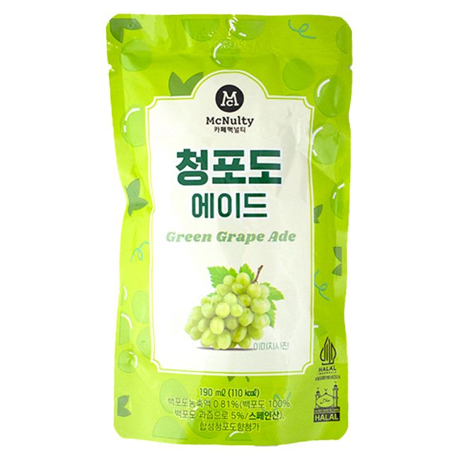 Bebida con sabor a uva verde (MCNULTY) 190ml