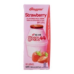 Bebida de leche con fresa...