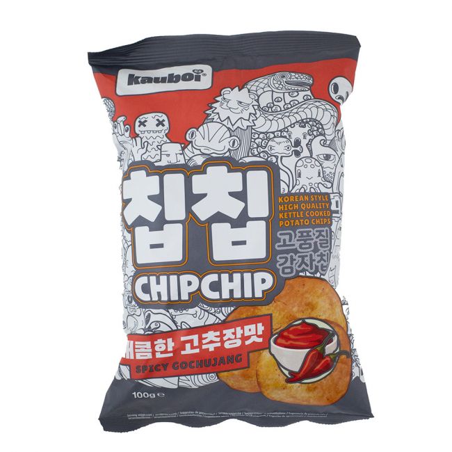 Patatas fritas cocidas a mano sabor gochujang picante (KAUBOI) 100g