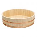 Hangiri de bambú para sushi 52x14cm - Aro de cobre