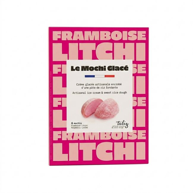 Mochi helado de frambuesa y lychee (TILIZ) 210g