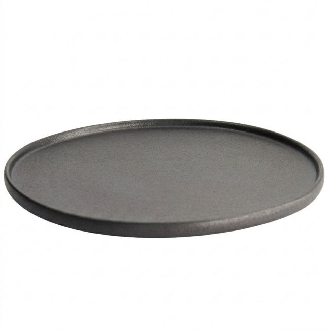 Plato Redondo de Porcelana "yuzu negro"(26X2,5 cm)