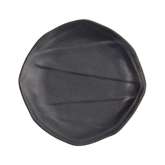 Plato melamina redondo 16cm - Negro mate