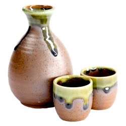 Set de Sake "marron verde"