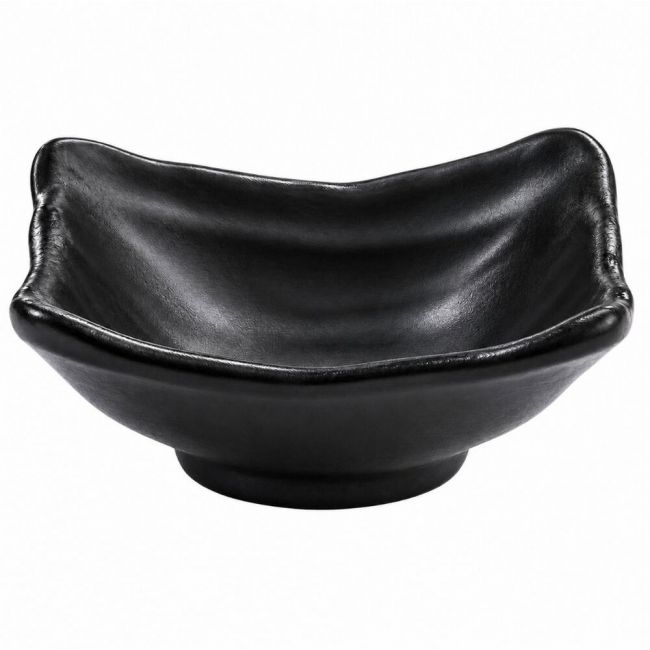Plato melamina para salsa 9cm - Negro mate